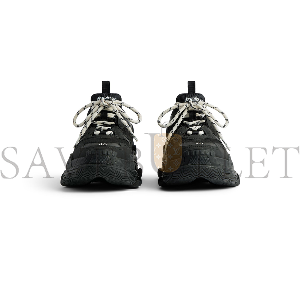 BALENCIAGA MEN'S TRIPLE S SNEAKER IN BLACK 534217W2CA11000 BALENCIAGA MEN'S TRIPLE S SNEAKER IN BLACK 534217W2CA11000